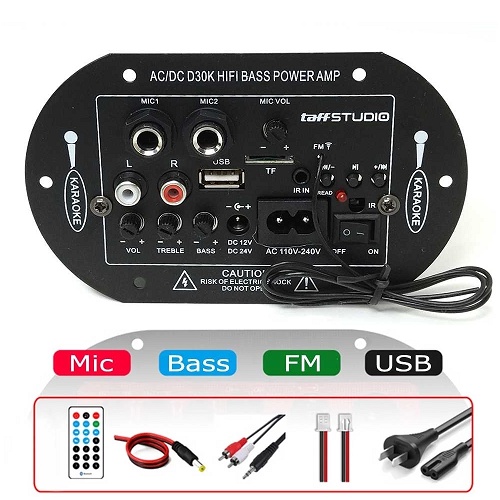 Jual Kit Power Amplifier HIFI Bass Bluetooth Input Ac/Dc Double