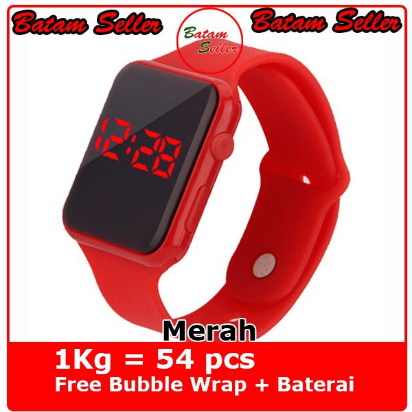 nyaman di tangan/ BAYAR DI TEMPAT - Jam Tangan LED Sport Digital Pria / Wanita Layar Kotak Besar