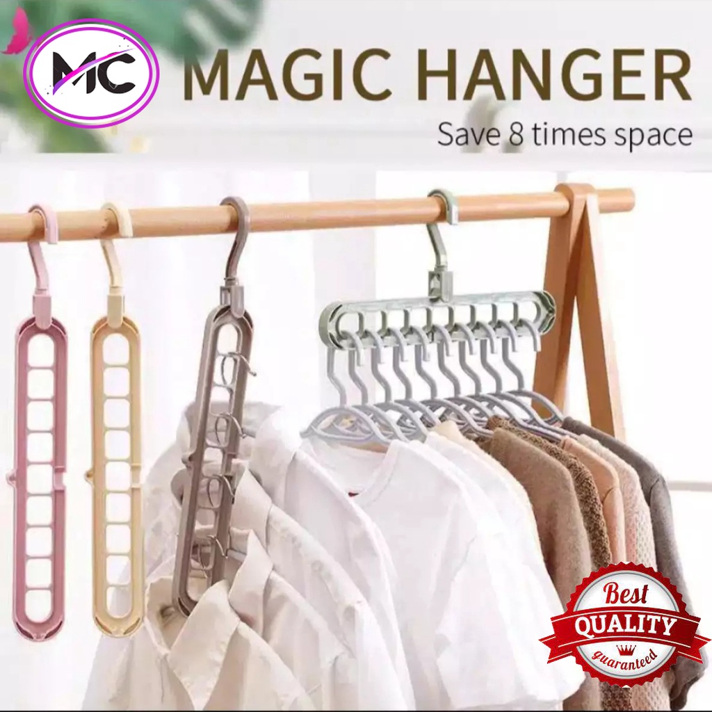 Gantungan Baju 9 Lubang Gantungan Pakaian Lemari 9in 1 Gantungan Baju Anak Bayi Magic Hanger Serbaguna Multifungsi Murah Praktis Kuat