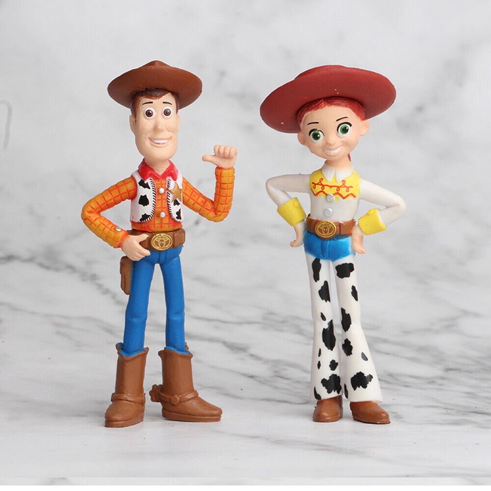 7pcs / Set Mainan Action Figure Toy Story 4 Woody Jessie Buzz Lightyear Bahan PVC Untuk Hadiah Anak