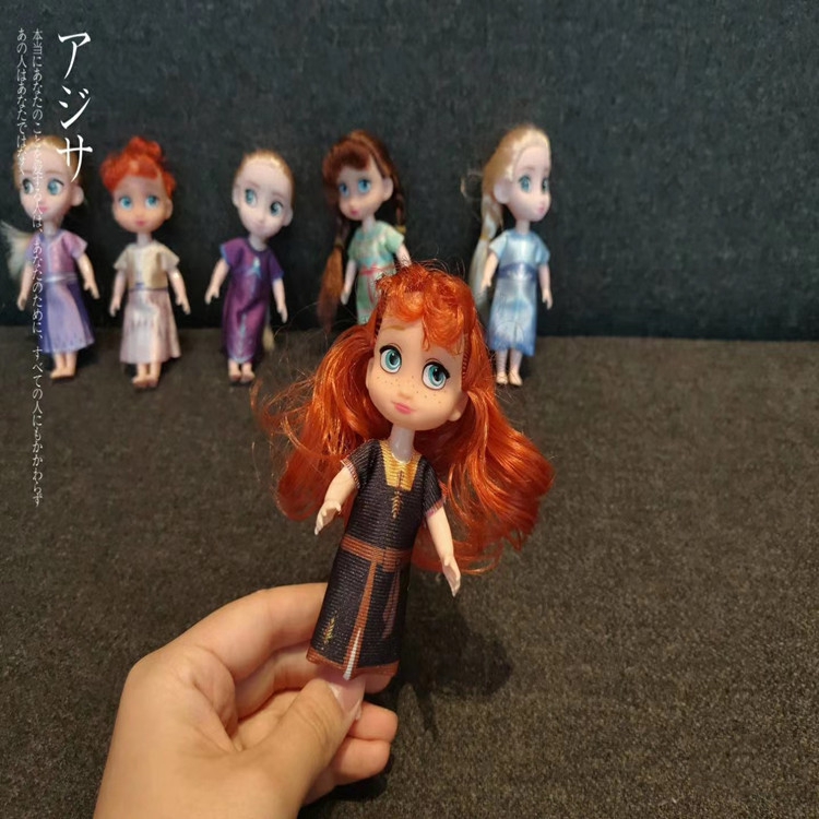 6pcs / Set Mainan Action Figure Disney Frozen Angelsweet Princess Peri Snow White Little Mermaid Anna Elsa