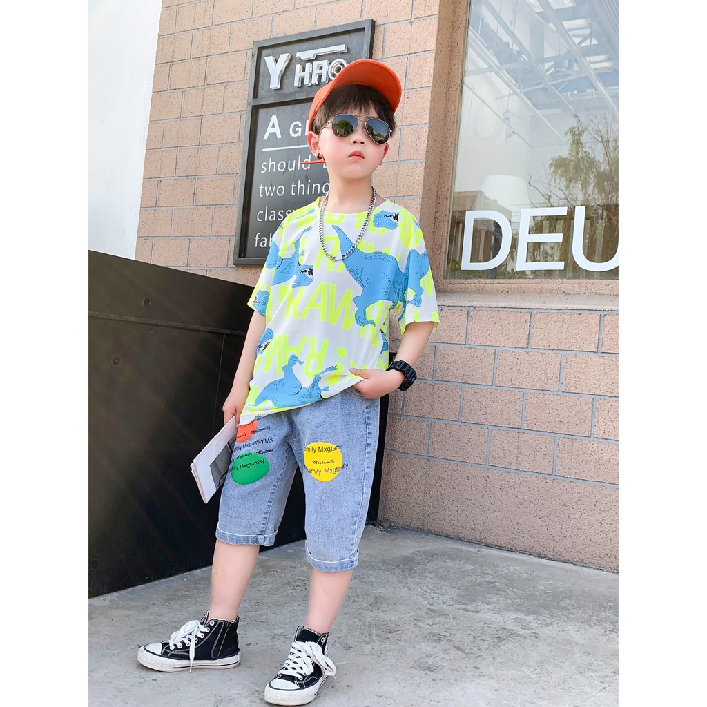 Kaos T-shirt  Anak Laki Laki Lengan Pendek Yang Keren dan Bernapas Style Casual import 1-4 tahun-7