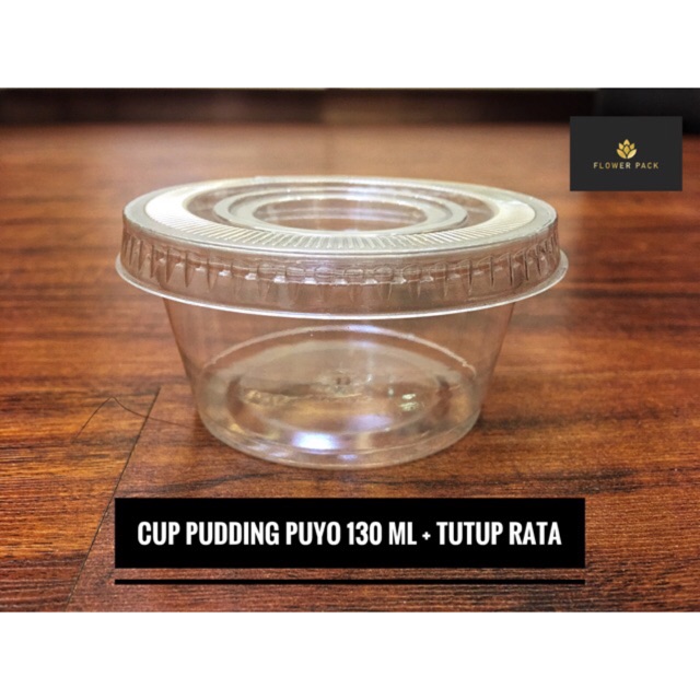 Cup Pudding Puyo 130ML SIP + lid flat / Cup puding / Gelas Puding / cup pudding / cup puyo 130 ml