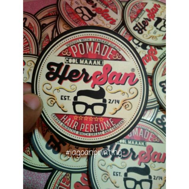 

STIKER LABEL PRODUK/STIKER KEMASAN/LABEL KEMASAN PRODUK POMADE