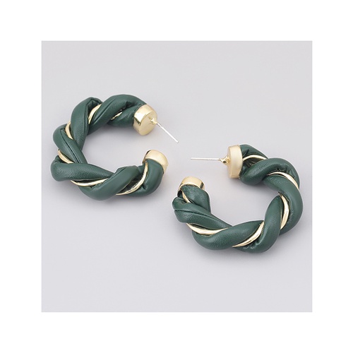 LRC Anting Tusuk Fashion C-shaped Twist Braided Winding Alloy P6506