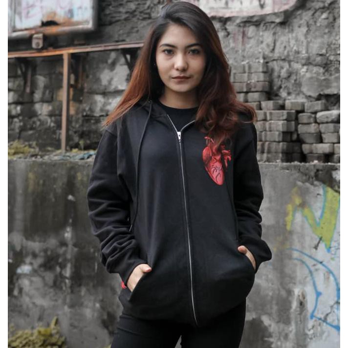 Culture Hero - Kaos Distro Keren Budaya Indonesia - Hoodie Degup - Hitam, L .Deevagrosir.Olshop