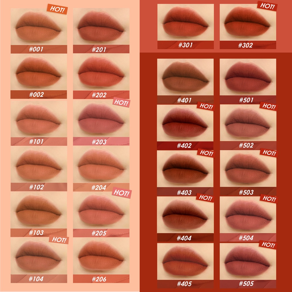 Focallure Nude Lip Cream Lipstik Silky Smooth Lip Cream Velvet-Matte Lipstick
