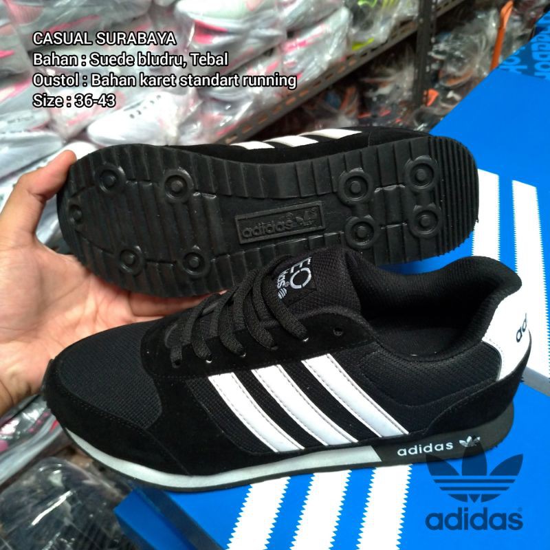 Sepatu Sneakers Ads Pria Hitam Terlaris