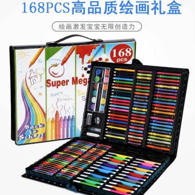 

(BISA COD) Crayon Anak Set Isi 208 & 168 /Alat Lukis Anak Set Pensil Warna Crayon TERBAIK Kode 1315