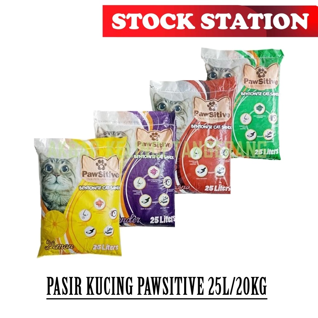 Pasir Kucing PAWSITIVE 25L/20Kg - LEMON (GRAB/GOSEND)