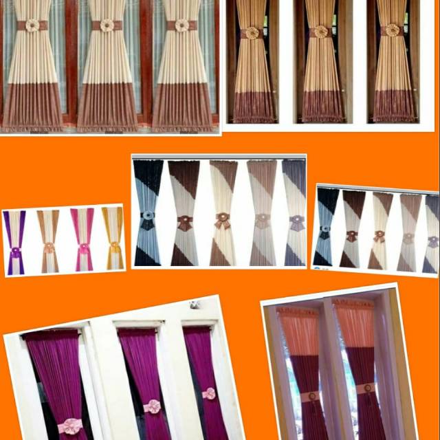 Gorden kupu-kupu tali ikat bunga/gorden minimalis modern terbaru