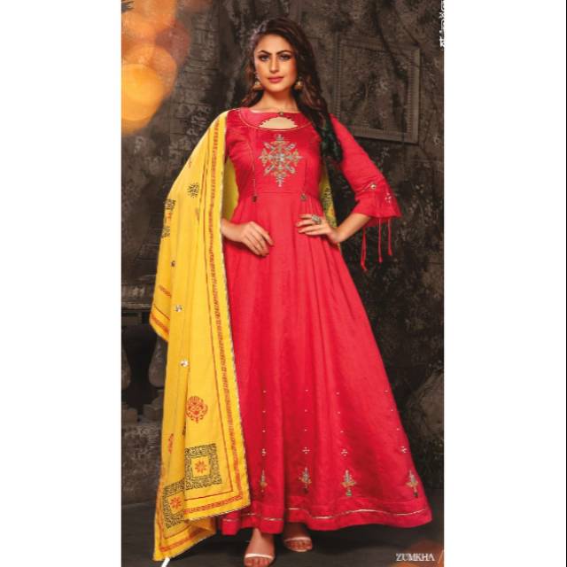 Baju India Model Terbaru Model Gamis Dengan Bahan Katun Samal Ada Sulaman Cantik Dan Manis Shopee Indonesia