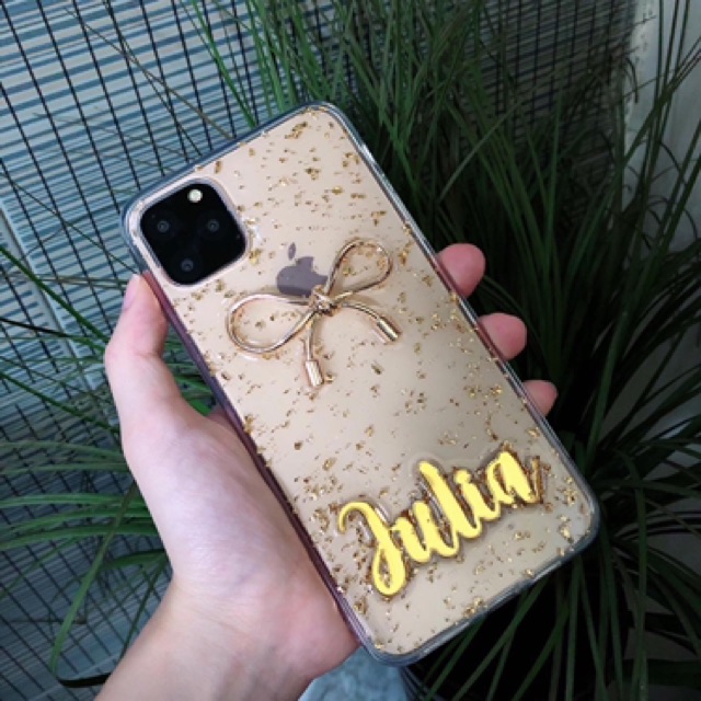 Custom Glitter Case Premium Gold Plated  iPhone Oppo Vivo Samsung Realme A10s A20s A30s A70 A51 A71