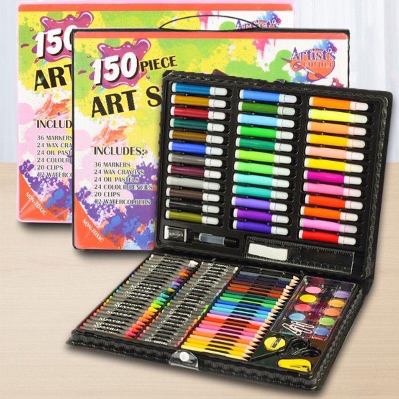 

Art Set Crayon 150 Pcs Pensil Warna Krayon Alat Lukis Menggambar Anak Free Packing Kardus