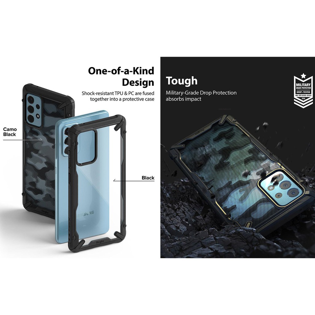 Ringke Samsung Galaxy A52 Fusion X Onyx Softcase Anti Crack Military Drop Hyrbrid Tough Armor