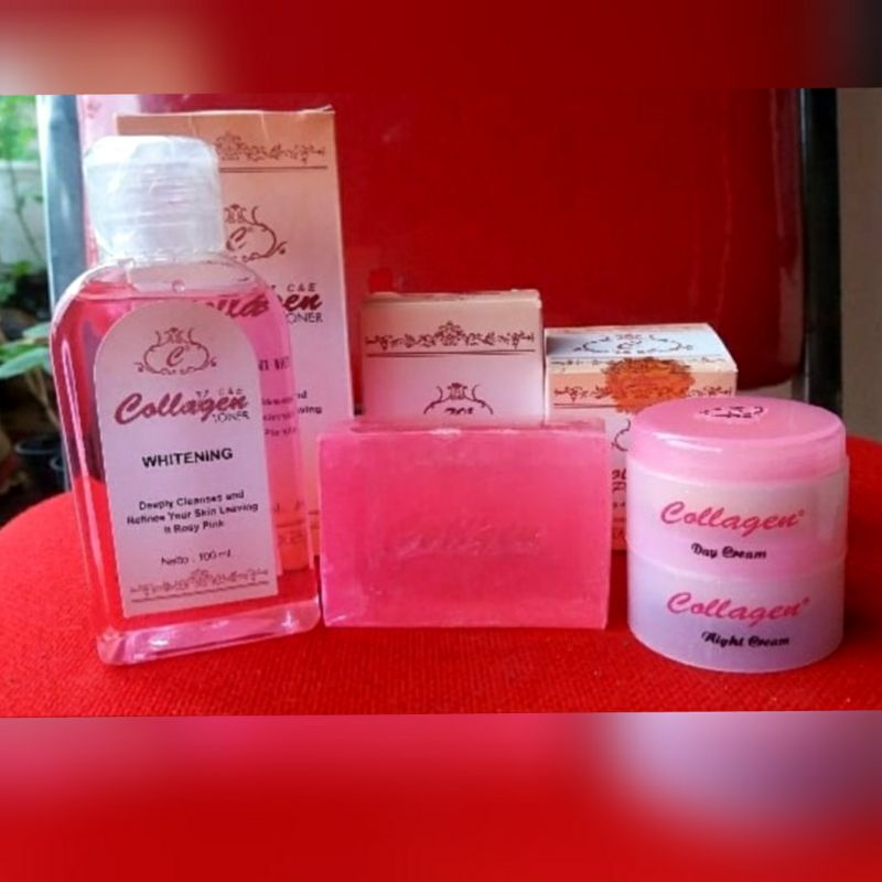 Paket sabun 701 + cream siang malam collagen +toner whitening collagen