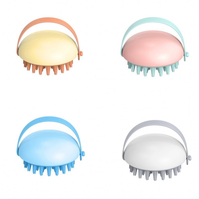 Silicone Head Body Scalp Massage Brush / Anti-Dandruff Hair Washing Comb Shampoo Shower Brush for Bathroom