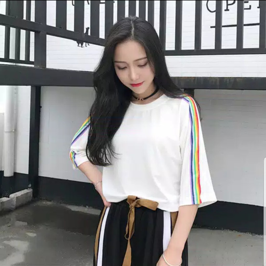 GFS RAINBOWY TEE KAOS ORIGINAL SPANDEK SUPER