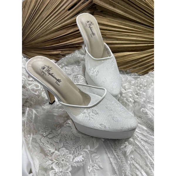 sepatu Rafaizoutfit seyla putih tinggi 12cm lancip