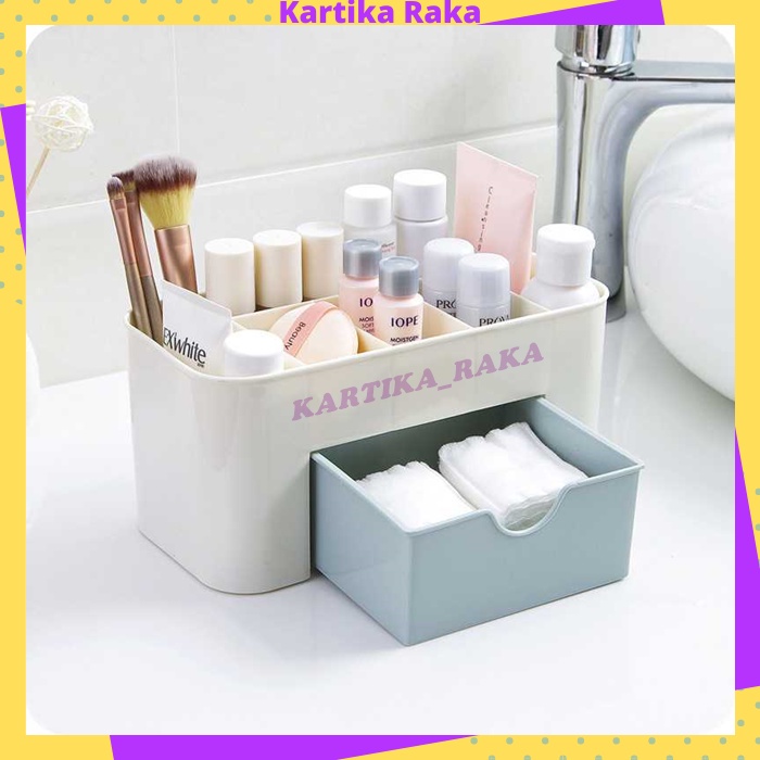 KR Organizer Meja Tempat Make Up Kotak Rak Kosmetik Perhiasan Skin Care Make Up Organizer Plastik