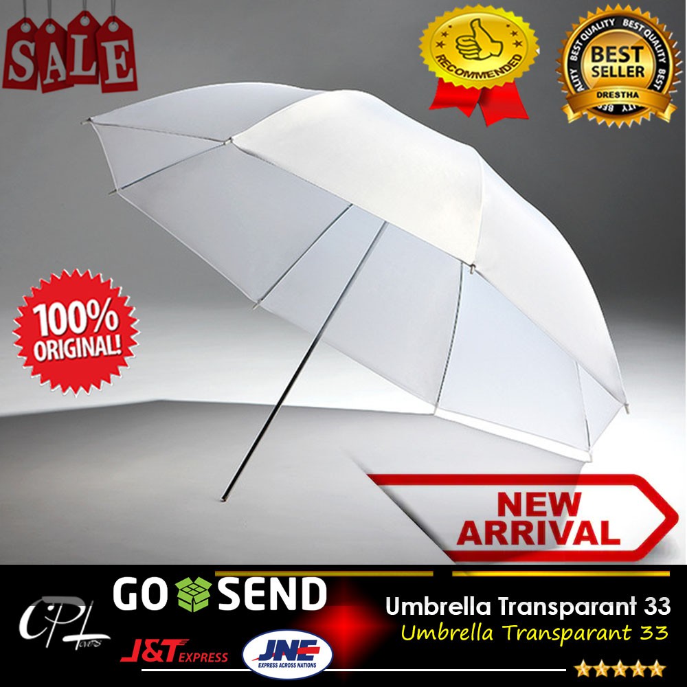Umbrella Transparant 33" / Payung Studio Putih transparant 33 Inch