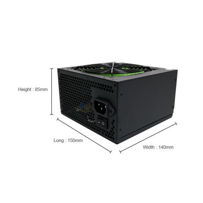 Power Supply Simbadda 480W 480 WATT 80 PLUS BOX