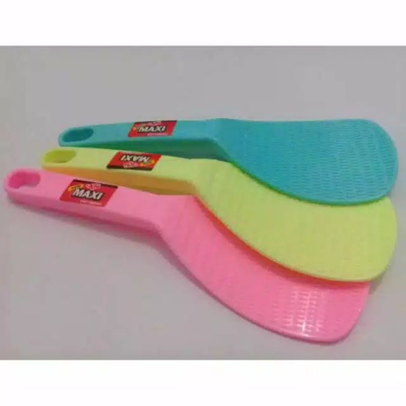 ( 6 PCS ) centong nasi maxy anti lengket/sendok nasi/plastik/warna/souvenir