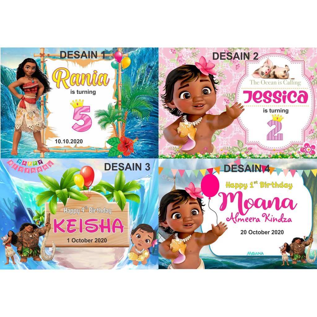 

STIKER ULTAH GOODYBAG/BENTO MOTIF MOANA