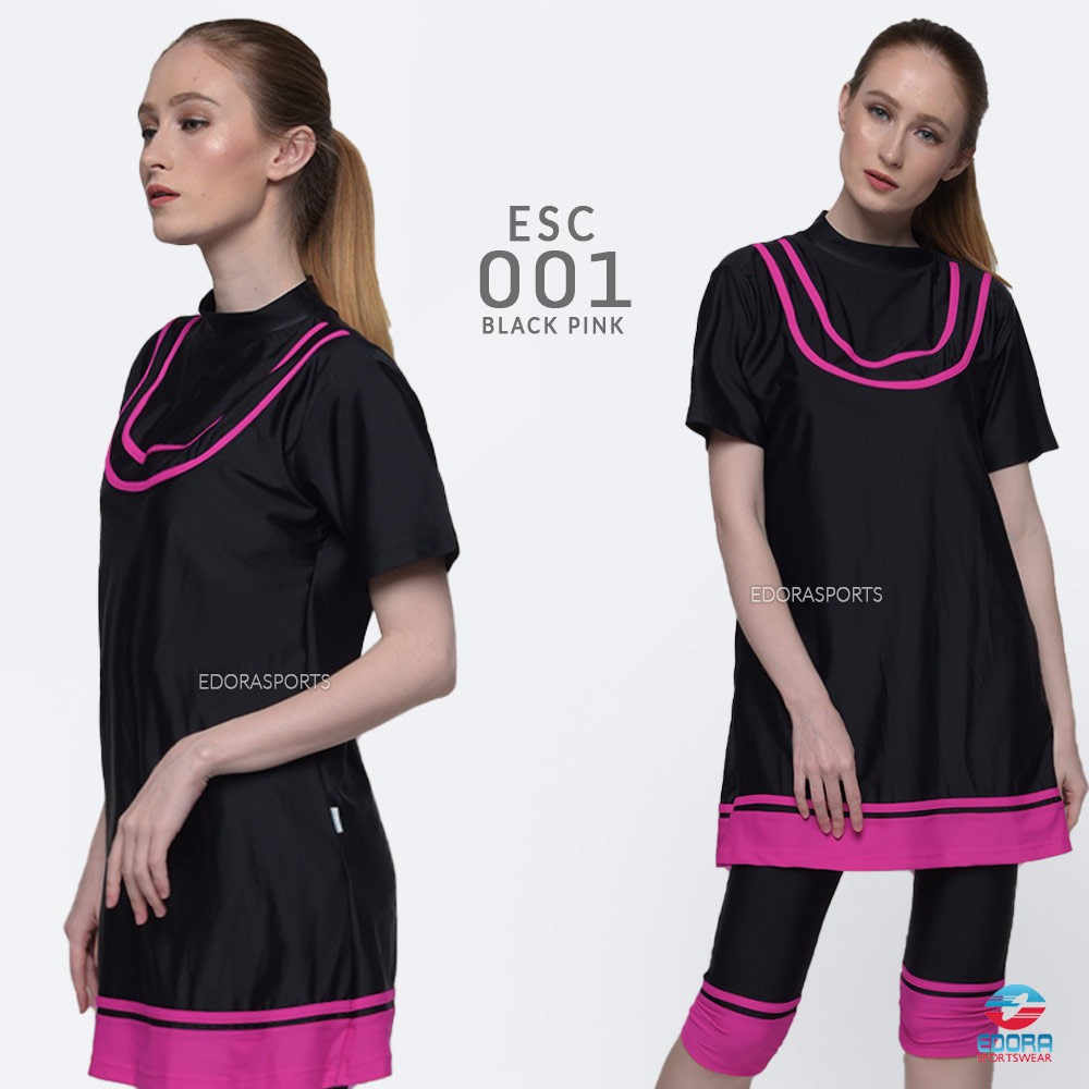 Baju Renang Wanita Semi Cover ESC Model SLIM FIT EDORA