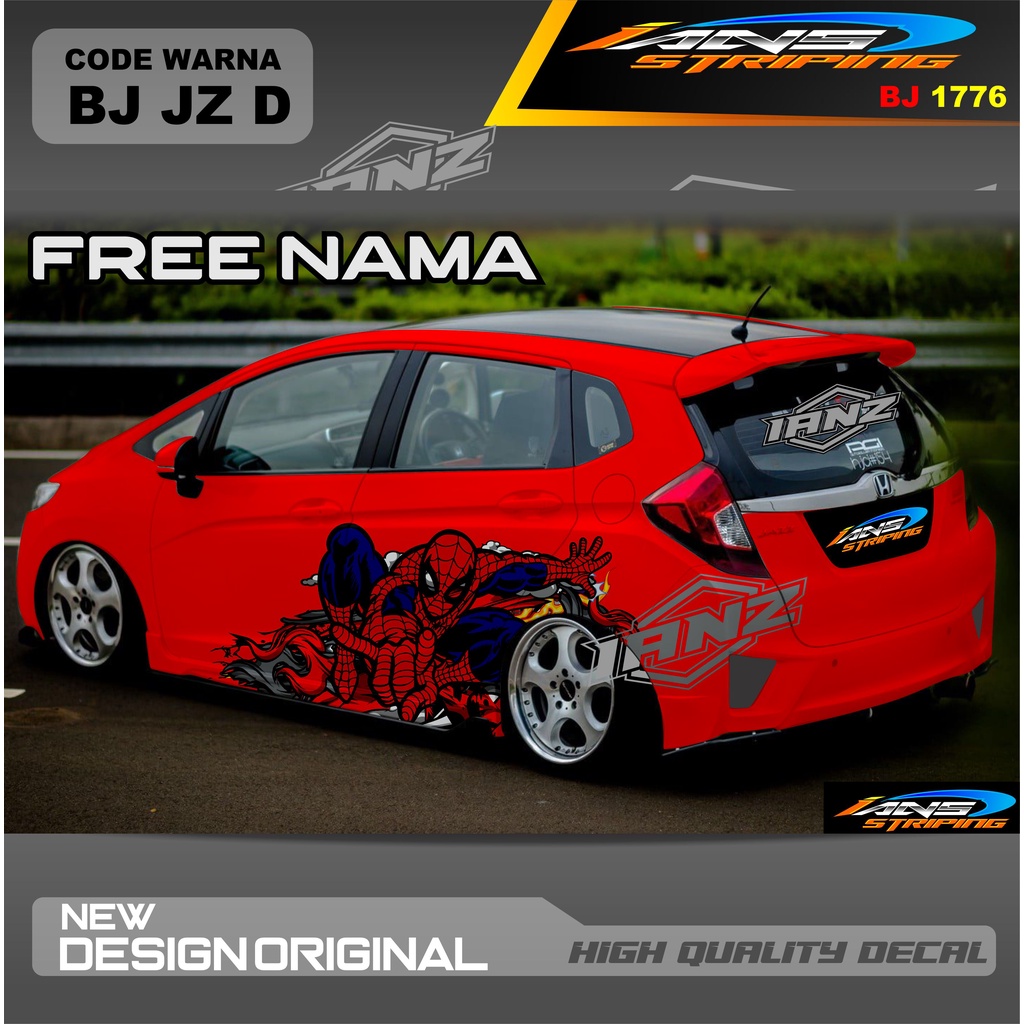 DECAL STIKER MOBIL HONDA JAZZ  AYLA AGYA AVANZA SWIFT YARIS / STIKER MOBIL DECAL MOBIL / STIKER VARIASI MOBIL AGYA AYLA JAZZ SITI CITY / DECAL STIKER MOBIL