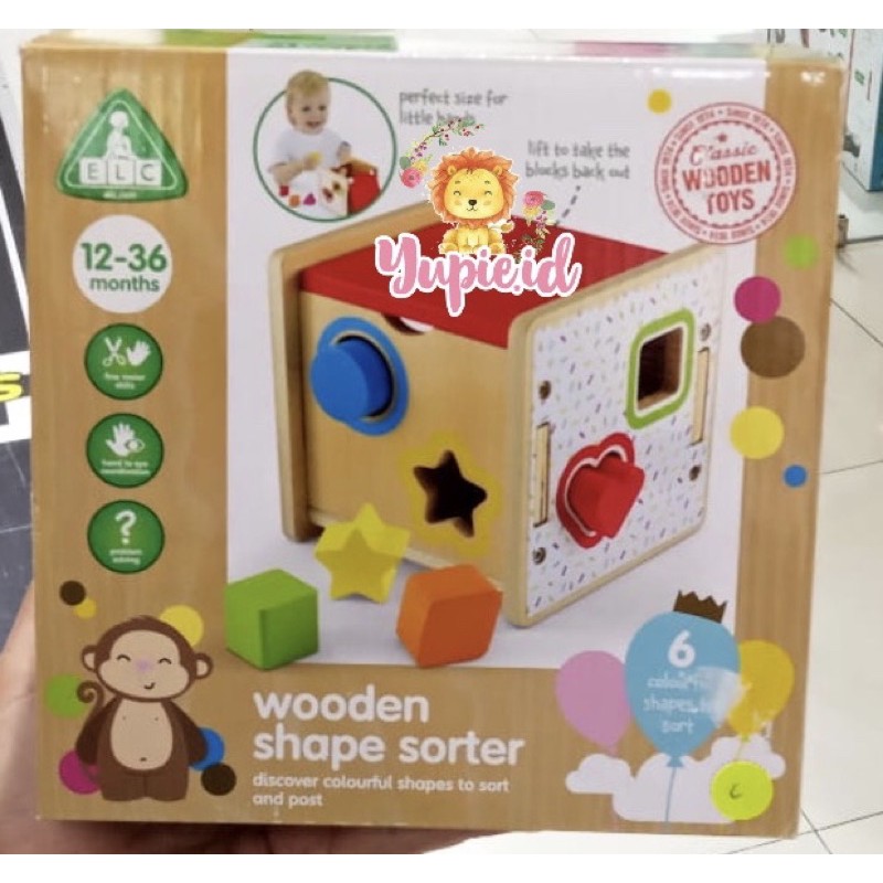 elc wooden shape sorter