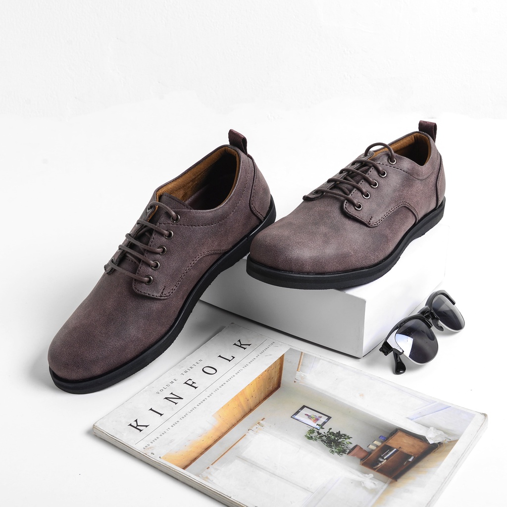 Chester Brown | Sepatu Pantofel Formal Kasual Kerja Kuliah Pria/Cowok/Men Ori Lokal | FORIND x Arf