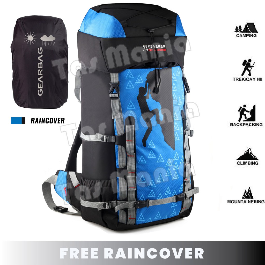 PTS - PROMO MUDIK LEBARAN - Gear Bag X Mountain Top Camping Hiking Backpack + FREE RAINCOVER