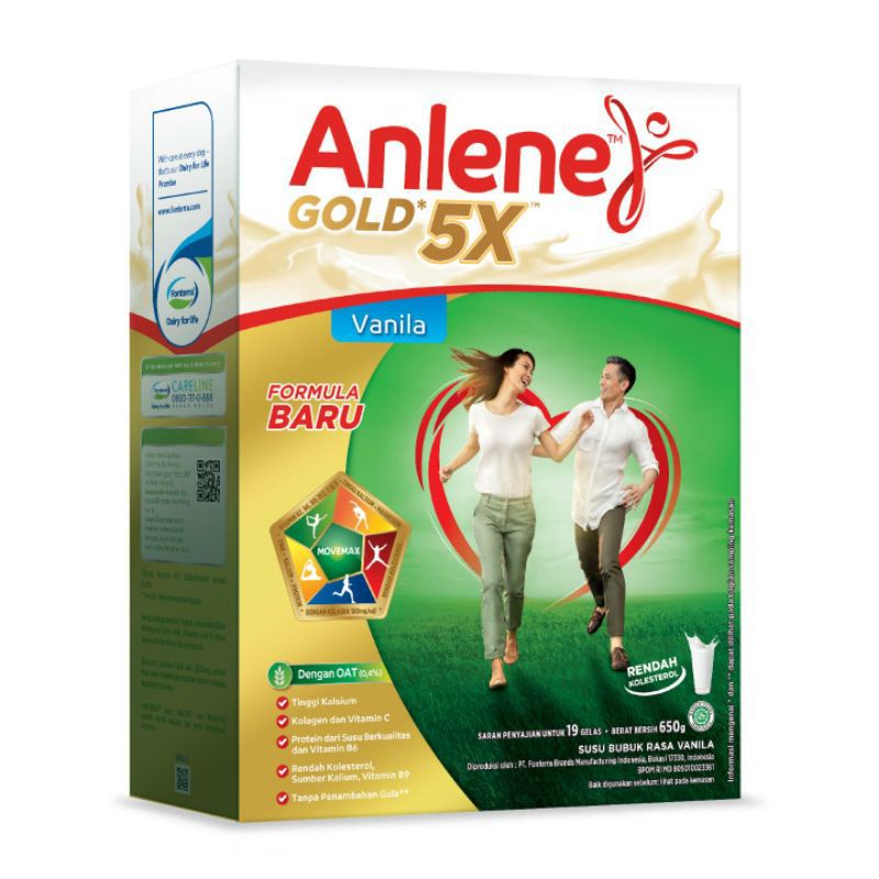 

Anlene Gold 5X Vanila 650gr