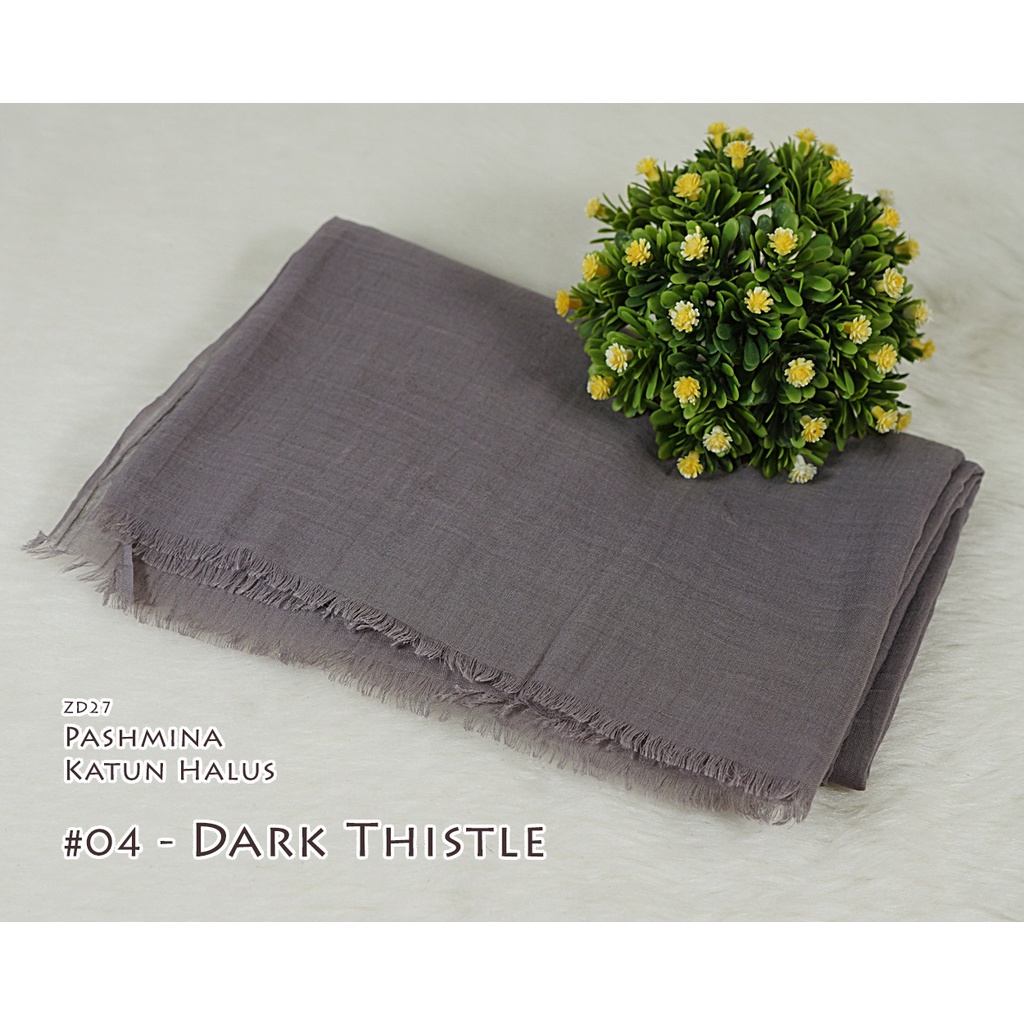 Pashmina Polos Katun Halus - CINDY by Luulu Scarf-#04 - Dark Thistle