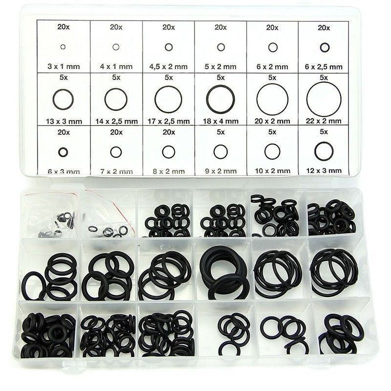 Oring Seal Sil Karet Set Multifungsi Rubber Tightening - 225 PCS