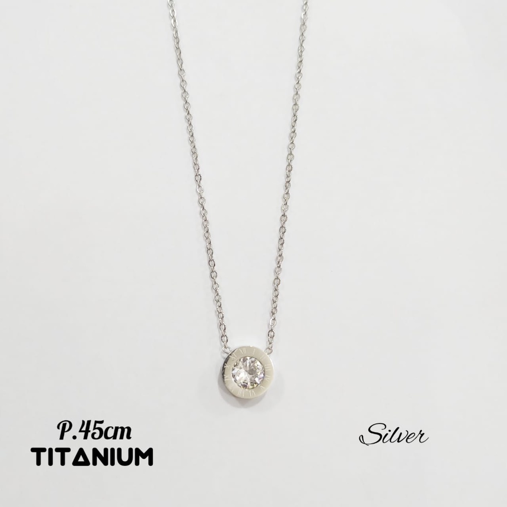 Kalung TITANIUM Gold &amp; Silver Simple Termanis Brand Perhiasan Anti Karat Tidak luntur