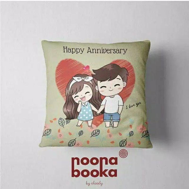 

Bantal Kado Anniversary Love Leaf