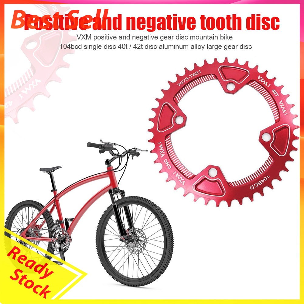 VXM 104BCD 40T/42T Round Mountain Bike Narrow Wide Chainring Single Speed