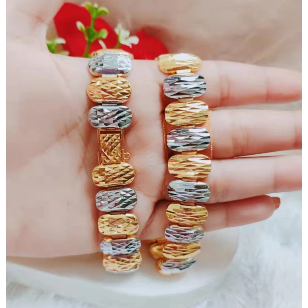 Gelang Xuping Ranta Kombinasi Lapis Emas 24K Perhiasan Fashion 1236-1238