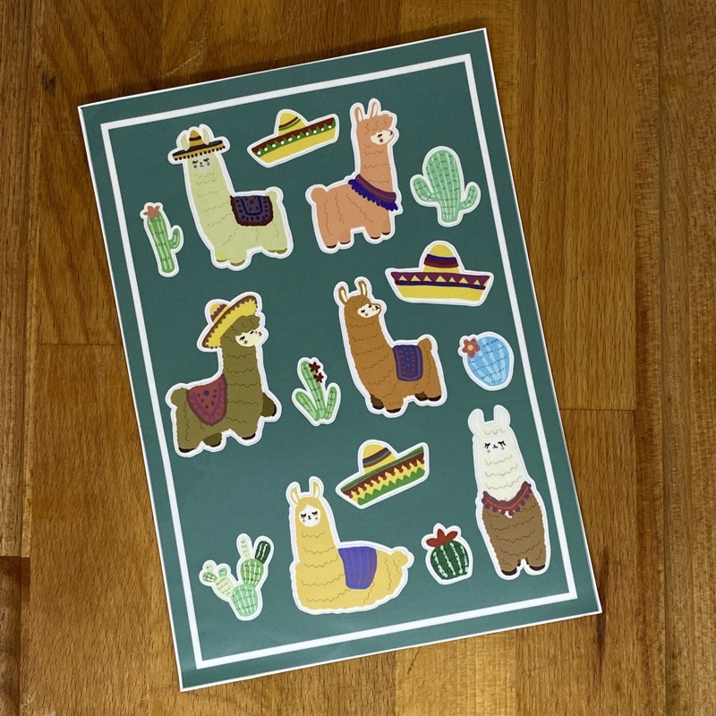 

Cute Llama Cut Sticker