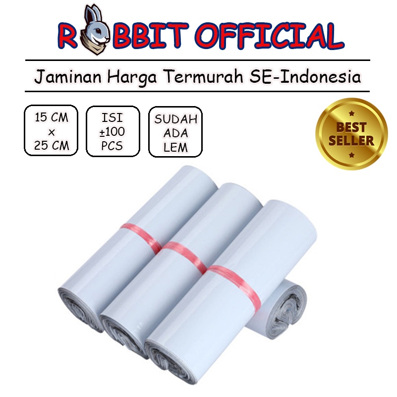 

PLASTIK POLYMAILER PUTIH / WHITE - [15x25] 100 PCS Polymailer Putih Premium Glossy