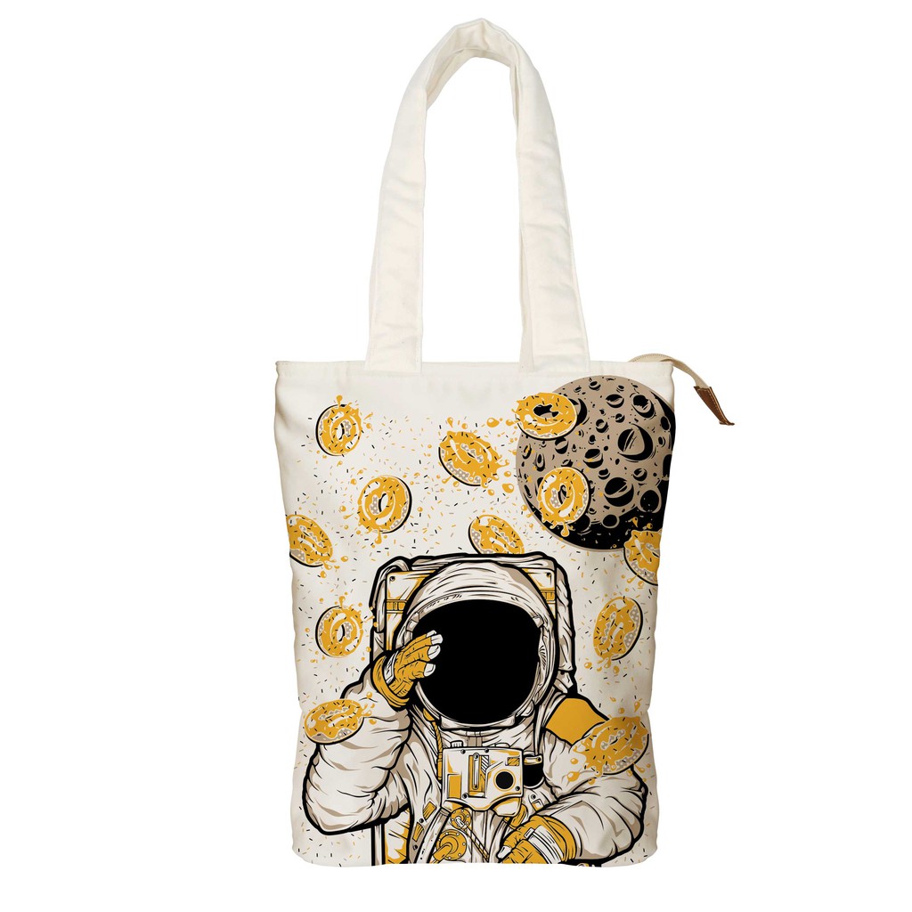 Tote Bag Kanvas Doughnut