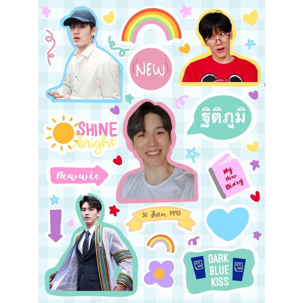 Sticker Thailand GMM Boys 2021 "Green" | TayNew Tay tawan Newwie I HolyTrinity GMM Raikantopen