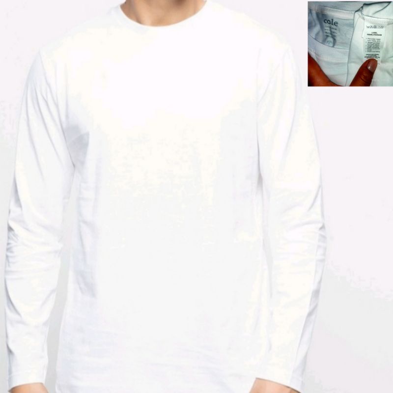Kaos Cole Polos Premium Lengan Panjang