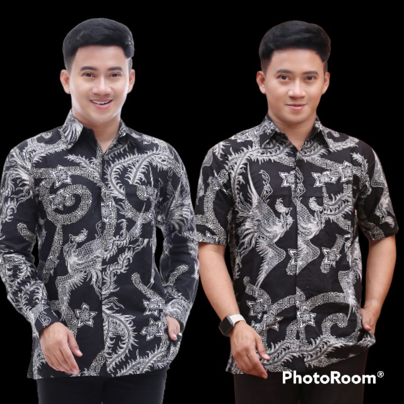 PROMO 4.4 BSWART Batik HRB026 Kenongo Padi Pekalongan M L XL Batik Pria MURAH Modern Grosir