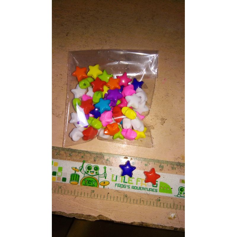 bahan membuat gelang, manik mote bintang,bundar,kupu