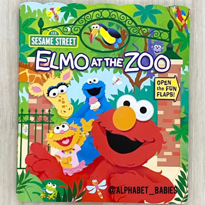 Sesame Street Elmo At The Zoo Board Book - Open The Fun Flaps (Open D Kp 1140