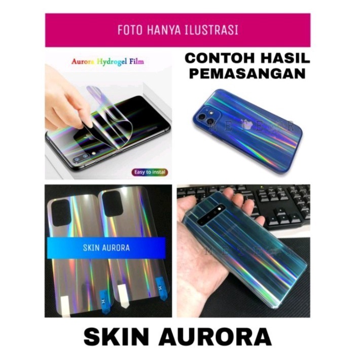 REALME 7 7 PRO 7i C17 ANTI GORES BELAKANG SKIN AURORA ANTI JAMUR GARSKIN MOTIF PELANGI TRANSPARAN BACK PELINDUNG BELAKANG REALME 7 PRO REALME 7i REALME C17