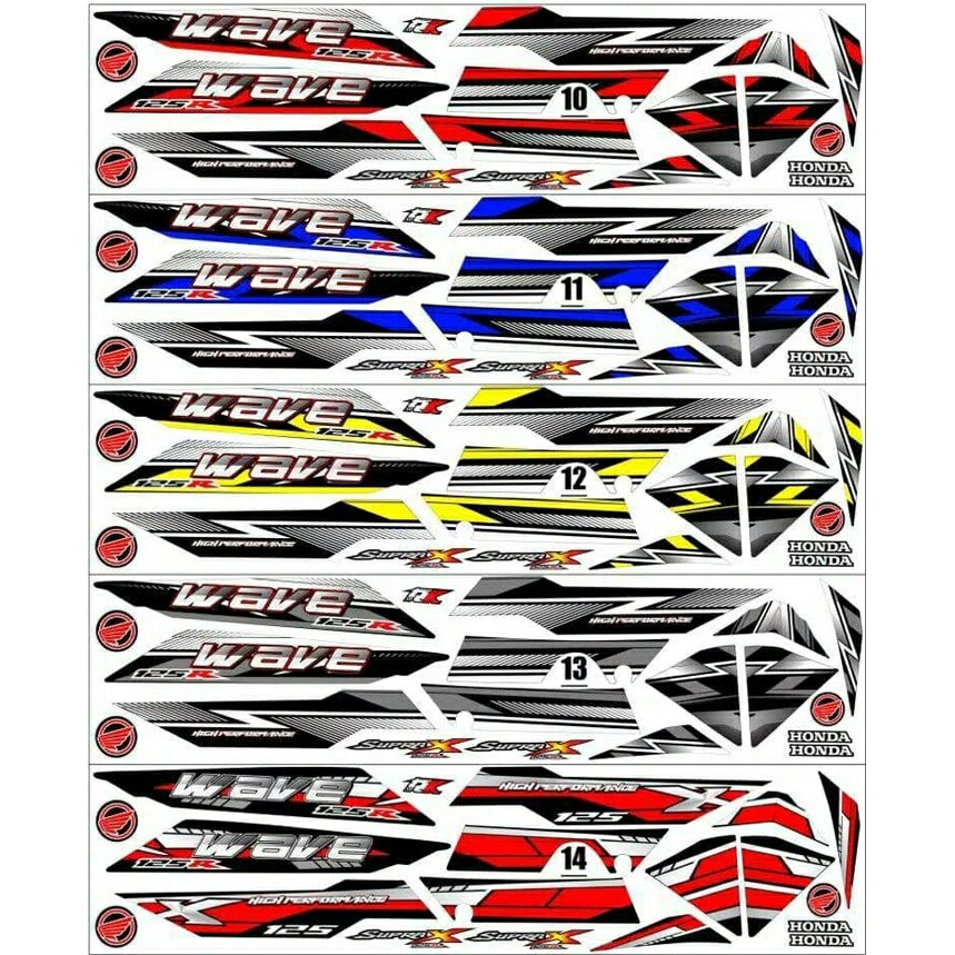 Sticker Striping Variasi Thailand Thailook Supra X 125 (WAVE R 125i) f87